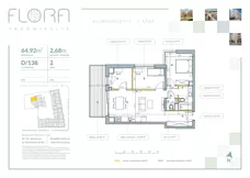 4 pokoje, mieszkanie 64,92 m², piętro 2, oferta nr 138, Flora Śródmieście, Łódź, Śródmieście, ul. płk. Jana Kilińskiego 111
