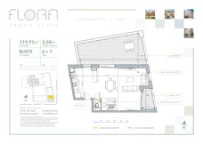 4 pokoje, mieszkanie 119,91 m², piętro 6, oferta nr 75, Flora Śródmieście, Łódź, Śródmieście, ul. płk. Jana Kilińskiego 111
