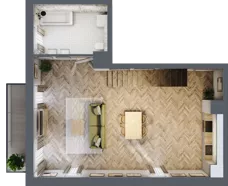3 pokoje, mieszkanie 70,89 m², piętro 3, oferta nr M15, Aura Orłowo, Gdynia, Orłowo, Kolibki, ul. Aleja Zwycięstwa 193