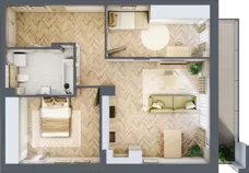 3 pokoje, mieszkanie 63,57 m², piętro 2, oferta nr M10, Aura Orłowo, Gdynia, Orłowo, Kolibki, ul. Aleja Zwycięstwa 193