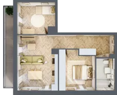 3 pokoje, mieszkanie 55,23 m², piętro 2, oferta nr M11, Aura Orłowo, Gdynia, Orłowo, Kolibki, ul. Aleja Zwycięstwa 193