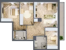 4 pokoje, mieszkanie 75,63 m², piętro 2, oferta nr M7, Aura Orłowo, Gdynia, Orłowo, Kolibki, ul. Aleja Zwycięstwa 193