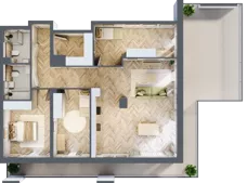 4 pokoje, mieszkanie 102,97 m², piętro 1, oferta nr M4, Aura Orłowo, Gdynia, Orłowo, Kolibki, ul. Aleja Zwycięstwa 193