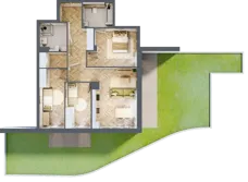 4 pokoje, mieszkanie 82,19 m², parter, oferta nr M2, Aura Orłowo, Gdynia, Orłowo, Kolibki, ul. Aleja Zwycięstwa 193