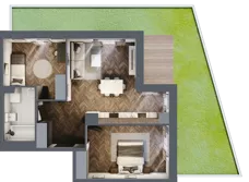 3 pokoje, mieszkanie 61,98 m², piętro 1, oferta nr B1.M10, Sosnovia, Sosnowiec, Dańdówka, ul. Mariana Maliny/Grzybowa