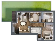 4 pokoje, mieszkanie 72,96 m², parter, oferta nr B2.M4, Sosnovia, Sosnowiec, Dańdówka, ul. Mariana Maliny/Grzybowa