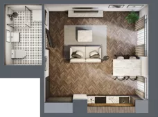 1 pokój, mieszkanie 28,29 m², piętro 1, oferta nr B2.M12, Sosnovia, Sosnowiec, Dańdówka, ul. Mariana Maliny/Grzybowa