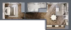 2 pokoje, mieszkanie 41,34 m², piętro 1, oferta nr B3.M11, Sosnovia, Sosnowiec, Dańdówka, ul. Mariana Maliny/Grzybowa