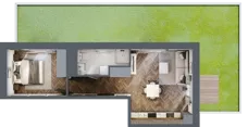 2 pokoje, mieszkanie 41,00 m², parter, oferta nr B3.M4, Sosnovia, Sosnowiec, Dańdówka, ul. Mariana Maliny/Grzybowa