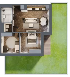 3 pokoje, mieszkanie 58,30 m², piętro 1, oferta nr B3.M12, Sosnovia, Sosnowiec, Dańdówka, ul. Mariana Maliny/Grzybowa