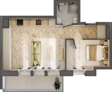 2 pokoje, apartament 42,99 m², piętro 2, oferta nr 16, Marina Residence Puck, Puck, ul. Aleja Lipowa 4