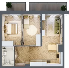 3 pokoje, apartament 60,48 m², piętro 1, oferta nr 7, Marina Residence Puck, Puck, ul. Aleja Lipowa 4