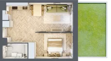 2 pokoje, apartament 39,15 m², parter, oferta nr 34, Marina Residence Puck, Puck, ul. Aleja Lipowa 4