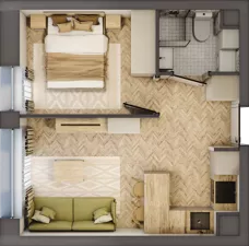 2 pokoje, apartament 30,17 m², piętro 2, oferta nr 79, Marina Residence Puck, Puck, ul. Aleja Lipowa 4