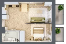 2 pokoje, apartament 39,11 m², piętro 1, oferta nr 47, Marina Residence Puck, Puck, ul. Aleja Lipowa 4