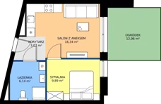 2 pokoje, apartament 35,44 m², parter, oferta nr 28, Marina Residence Puck, Puck, ul. Aleja Lipowa 4