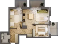 3 pokoje, apartament 54,54 m², piętro 2, oferta nr 19, Marina Residence Puck, Puck, ul. Aleja Lipowa 4
