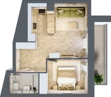 2 pokoje, apartament 37,12 m², piętro 1, oferta nr 40, Marina Residence Puck, Puck, ul. Aleja Lipowa 4
