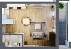 1 pokój, mieszkanie 65,48 m², piętro 3, oferta nr M28, Osiedle Wędrowna bud. B1, Lublin, Sławin, ul. Wędrowna