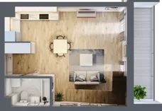 1 pokój, mieszkanie 65,48 m², piętro 3, oferta nr M26, Osiedle Wędrowna bud. B1, Lublin, Sławin, ul. Wędrowna
