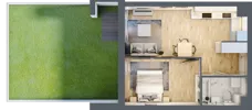 2 pokoje, mieszkanie 38,32 m², parter, oferta nr M7, Osiedle Wędrowna bud. B1, Lublin, Sławin, ul. Wędrowna