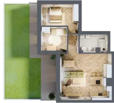 3 pokoje, mieszkanie 67,10 m², parter, oferta nr 1, Ogrody Sukiennicze, Łódź, Śródmieście, ul. Rewolucji 1905r. 59B