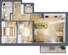 3 pokoje, mieszkanie 64,80 m², piętro 2, oferta nr 17, Ogrody Sukiennicze, Łódź, Śródmieście, ul. Rewolucji 1905r. 59B