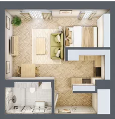 1 pokój, mieszkanie 31,00 m², piętro 1, oferta nr 6, Ogrody Sukiennicze, Łódź, Śródmieście, ul. Rewolucji 1905r. 59B