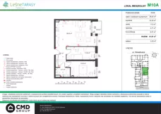 3 pokoje, mieszkanie 61,97 m², piętro 1, oferta nr M10A, Leśne Tarasy III, Zalasewo, ul. Jana Heweliusza 14A
