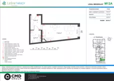 1 pokój, mieszkanie 26,90 m², piętro 1, oferta nr M12A, Leśne Tarasy III, Zalasewo, ul. Jana Heweliusza 14A