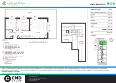 3 pokoje, mieszkanie 67,18 m², piętro 2, oferta nr M17A, Leśne Tarasy III, Zalasewo, ul. Jana Heweliusza 14A