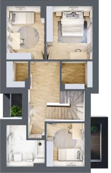Dom 149,60 m², oferta nr A1, Osiedle Stare Gliwice, Gliwice, Stare Gliwice, ul. Wiejska 35-37