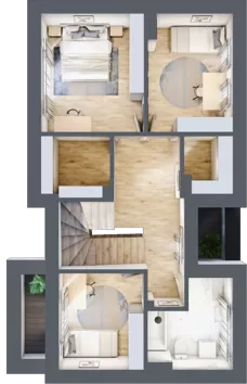 Dom 147,11 m², oferta nr A12, Osiedle Stare Gliwice, Gliwice, Stare Gliwice, ul. Wiejska 35-37