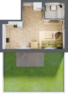 1 pokój, mieszkanie 32,77 m², parter, oferta nr A.0.12, Vista Eco, Wrocław, Leśnica, Stabłowice, ul. Łomnicka