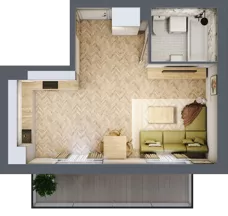 1 pokój, mieszkanie 33,20 m², piętro 3, oferta nr A.3.12, Vista Eco, Wrocław, Leśnica, Stabłowice, ul. Łomnicka