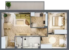 3 pokoje, mieszkanie 57,01 m², piętro 1, oferta nr A.1.9, Vista Eco, Wrocław, Leśnica, Stabłowice, ul. Łomnicka