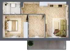 3 pokoje, mieszkanie 50,58 m², piętro 1, oferta nr A.1.11, Vista Eco, Wrocław, Leśnica, Stabłowice, ul. Łomnicka