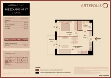 2 pokoje, mieszkanie 39,69 m², piętro 6, oferta nr 06.MB47, Artepolis, Łódź, Polesie, Stare Polesie, ul. Kasprzaka 1