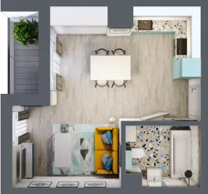1 pokój, mieszkanie 29,04 m², piętro 8, oferta nr 08.MB65, Artepolis, Łódź, Polesie, Stare Polesie, ul. Kasprzaka 1