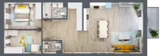 3 pokoje, mieszkanie 76,97 m², piętro 3, oferta nr 03.MB25, Artepolis, Łódź, Polesie, Stare Polesie, ul. Kasprzaka 1