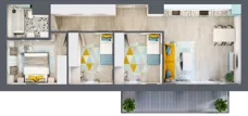 4 pokoje, mieszkanie 69,05 m², piętro 5, oferta nr 05.MB37, Artepolis, Łódź, Polesie, Stare Polesie, ul. Kasprzaka 1