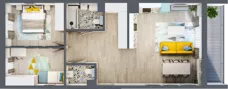 3 pokoje, mieszkanie 71,12 m², piętro 8, oferta nr 08.MB66, Artepolis, Łódź, Polesie, Stare Polesie, ul. Kasprzaka 1