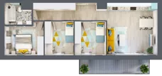 4 pokoje, mieszkanie 69,05 m², piętro 2, oferta nr 02.MB10, Artepolis, Łódź, Polesie, Stare Polesie, ul. Kasprzaka 1
