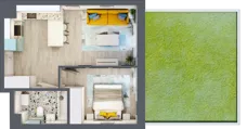 2 pokoje, mieszkanie 39,30 m², piętro 1, oferta nr 01.MB71, Artepolis, Łódź, Polesie, Stare Polesie, ul. Kasprzaka 1