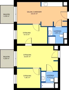 4 pokoje, mieszkanie 62,15 m², piętro 3, oferta nr 17, RZ21, Warszawa, Wilanów, ul. Aleja Rzeczypospolitej 21 