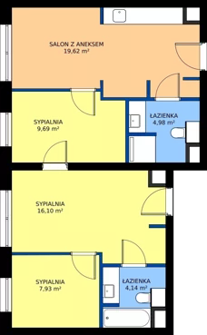 4 pokoje, mieszkanie 62,46 m², parter, oferta nr 4, RZ21, Warszawa, Wilanów, ul. Aleja Rzeczypospolitej 21 