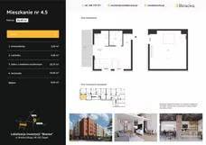 2 pokoje, mieszkanie 56,40 m², piętro 3, oferta nr 4.5, Osiedle Bracka, Żagań, ul. Bracka