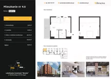 2 pokoje, mieszkanie 56,40 m², piętro 3, oferta nr 4.6, Osiedle Bracka, Żagań, ul. Bracka