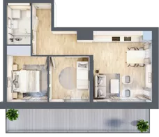 3 pokoje, apartament inwestycyjny 49,24 m², parter, oferta nr A.015, Perłowa Przystań Kołobrzeg Etap 2, Kołobrzeg, Osiedle Nr 7 Ogrody, Strefa Uzdrowiska, ul. Kołłątaja