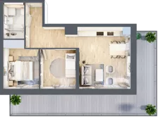 3 pokoje, apartament inwestycyjny 49,06 m², piętro 3, oferta nr A.315, Perłowa Przystań Kołobrzeg Etap 2, Kołobrzeg, Osiedle Nr 7 Ogrody, Strefa Uzdrowiska, ul. Kołłątaja